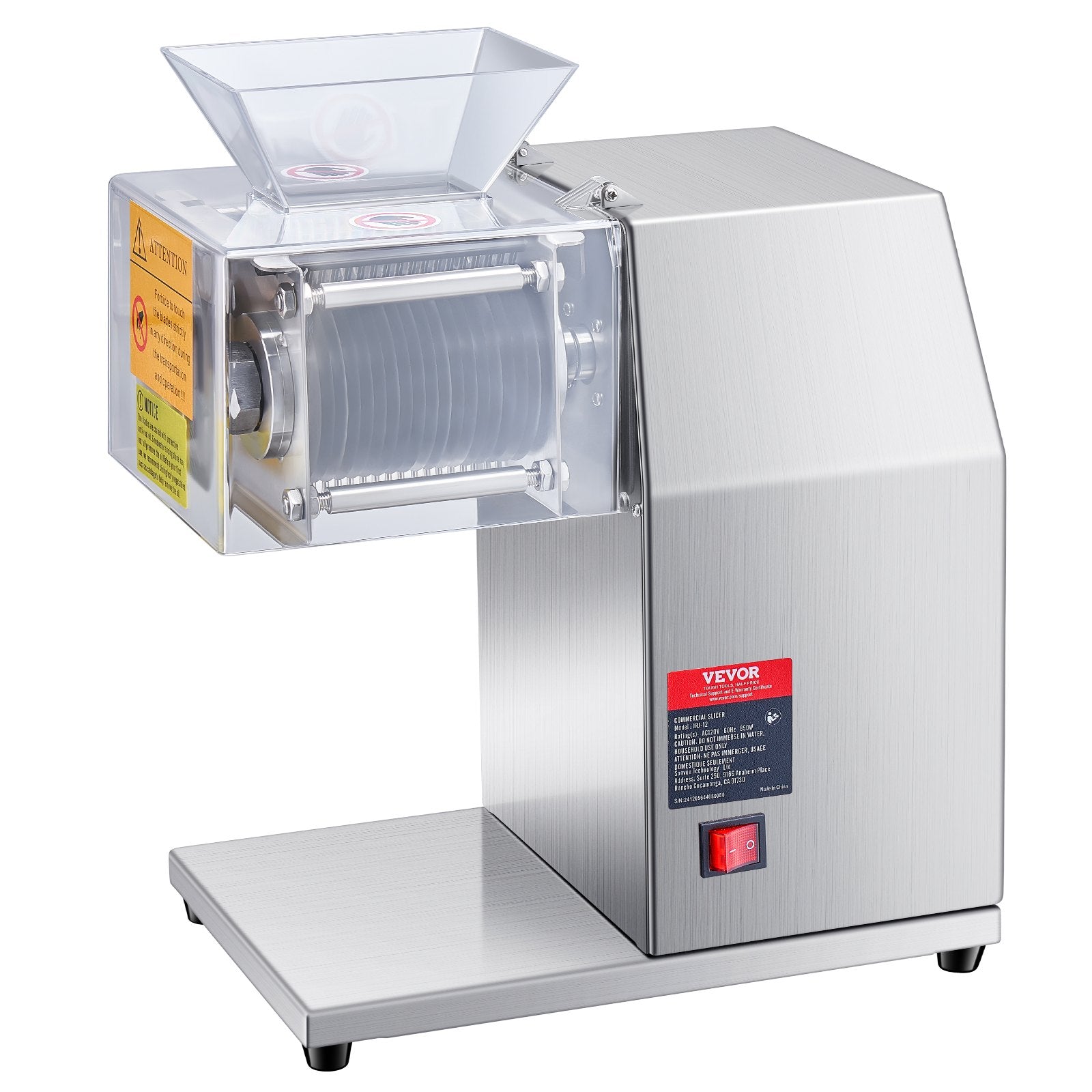 VEVOR Electric Meat Cutter Machine 850W Commercial Meat Slicer Cutting Machine