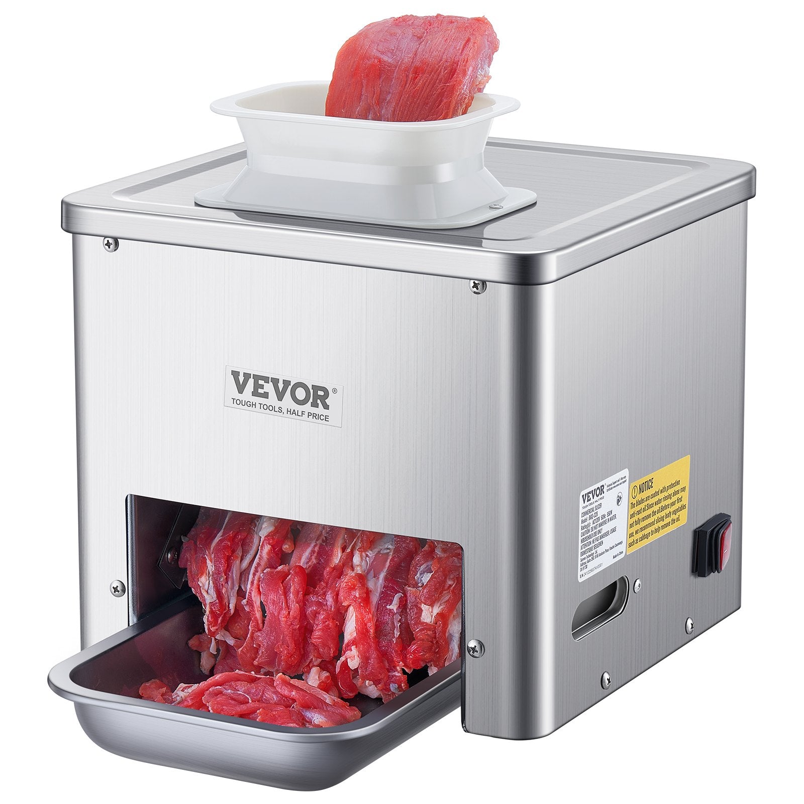 VEVOR Electric Meat Cutter Machine 550W Commercial Meat Slicer Cutting Machine