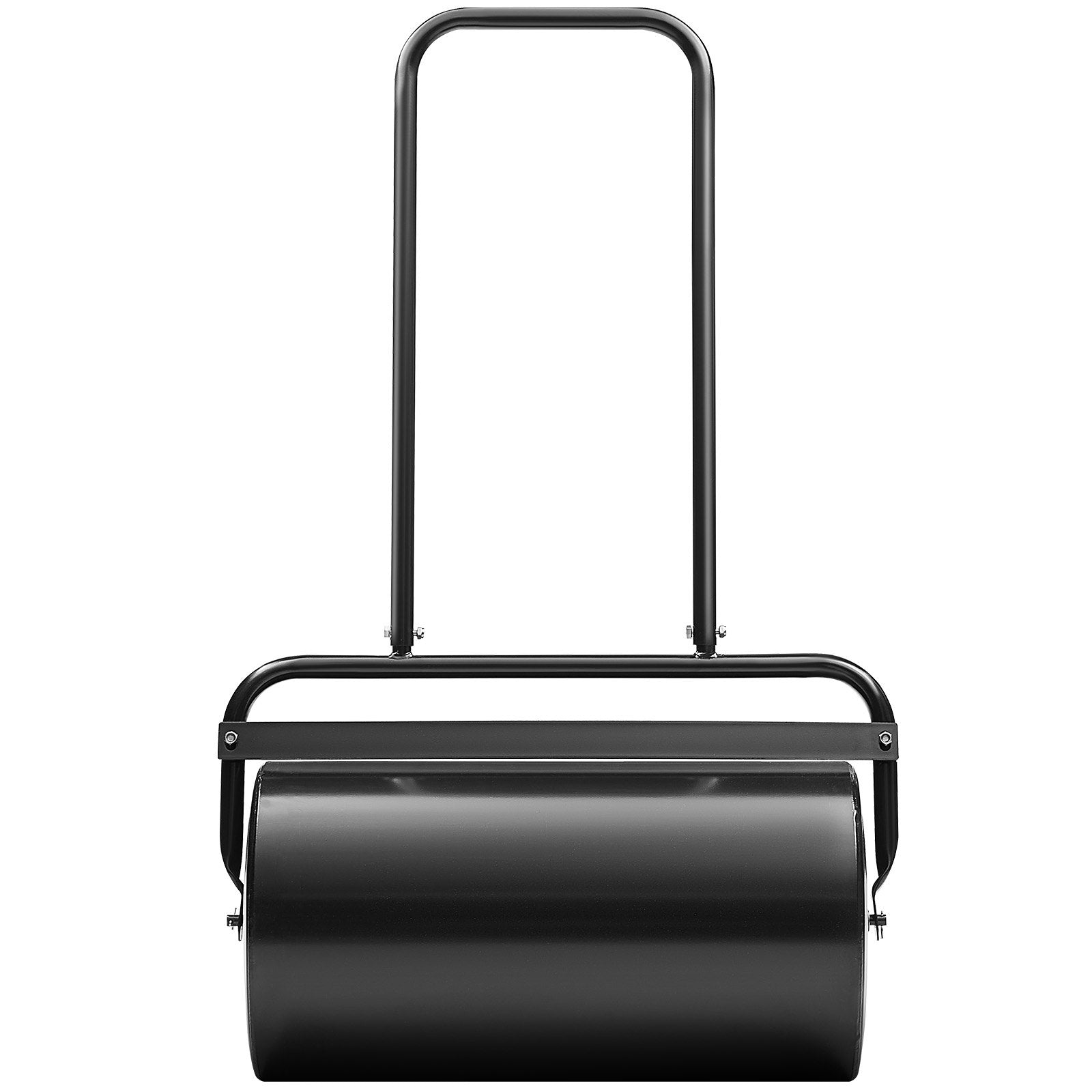 VEVOR Lawn Roller, 13 Gallon 24Inch Sand/Water Filled Yard Roller, Steel Sod Roller with Easy-turn Plug and U-Shaped Ergonomic Handle for Convenient Push and Pull, for Lawn, Garden, Farm, Park, Black