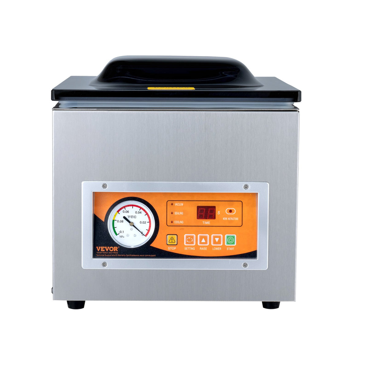 VEVOR Chamber Vacuum Sealer, 260W Sealing Power, Vacuum Packing Machine for Wet Foods, Meats, Marinades and More, Compact Size with 260 mm Sealing Length, Applied in Home Kitchen and Commercial Use