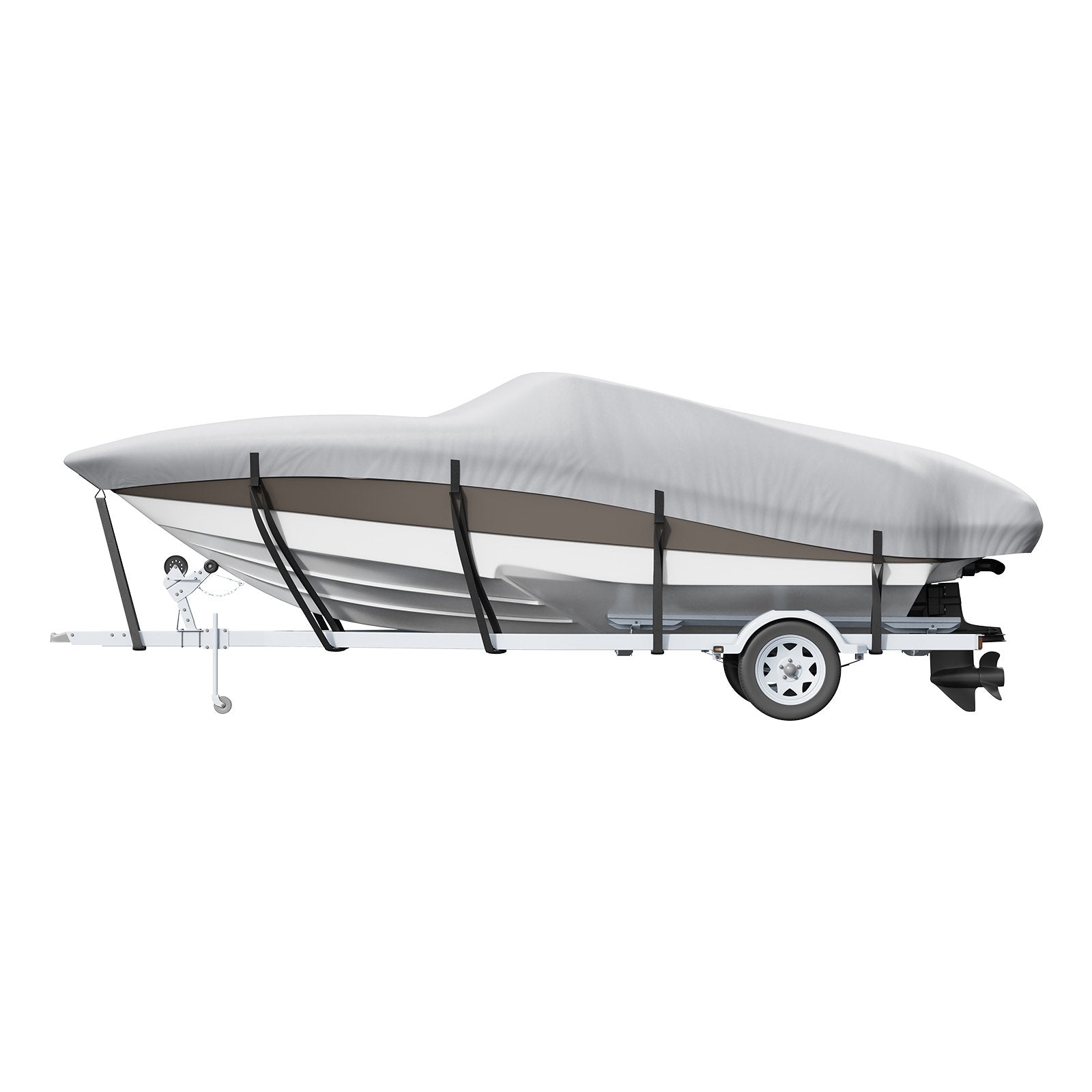 VEVOR Boat Cover 600D Waterproof 17-19 ft Boat Cover V-Hull Tri-Hull Runabout