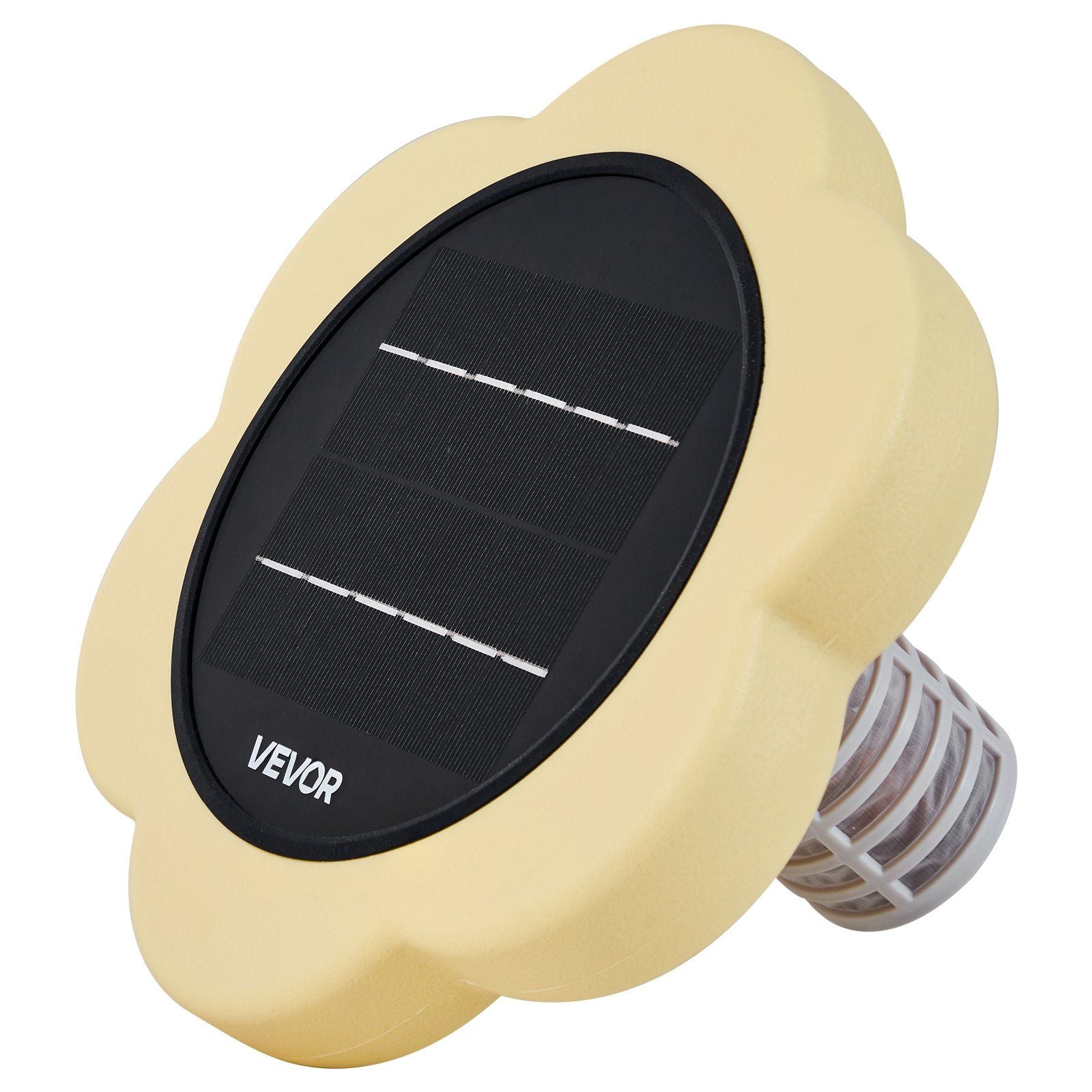 Solar Pool Ionizer, Petal Copper Pool Ionizer Up to 170343 L, Floating Automatic Water Cleaner and Purifier, Chlorine Free Water, with Copper Anode, Spring, Brush and Filter for Pools & Spas