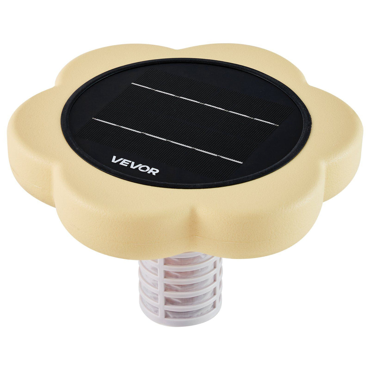 Solar Pool Ionizer, Petal Copper Pool Ionizer Up to 170343 L, Floating Automatic Water Cleaner and Purifier, Chlorine Free Water, with Copper Anode, Spring, Brush and Filter for Pools & Spas