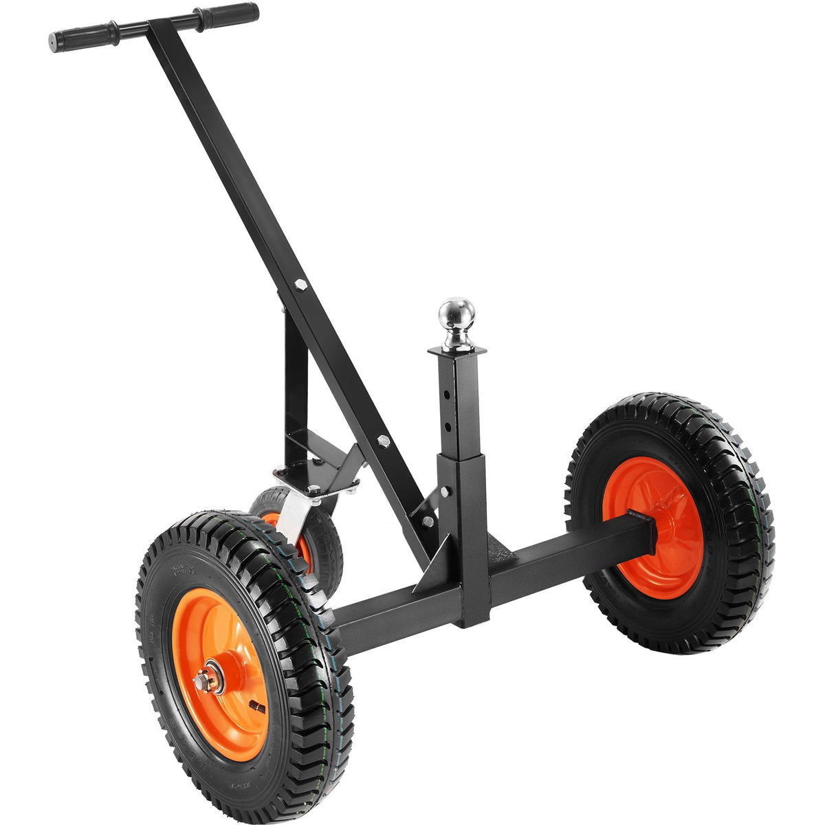 VEVOR Adjustable Trailer Dolly, 1000lbs Tongue Weight Capacity, Carbon Steel Trailer Mover with 19''-26'' Adjustable Height &amp; 2'' Ball, 16'' Pneumatic Tires &amp; Universal Wheel, for Moving RV Trailer