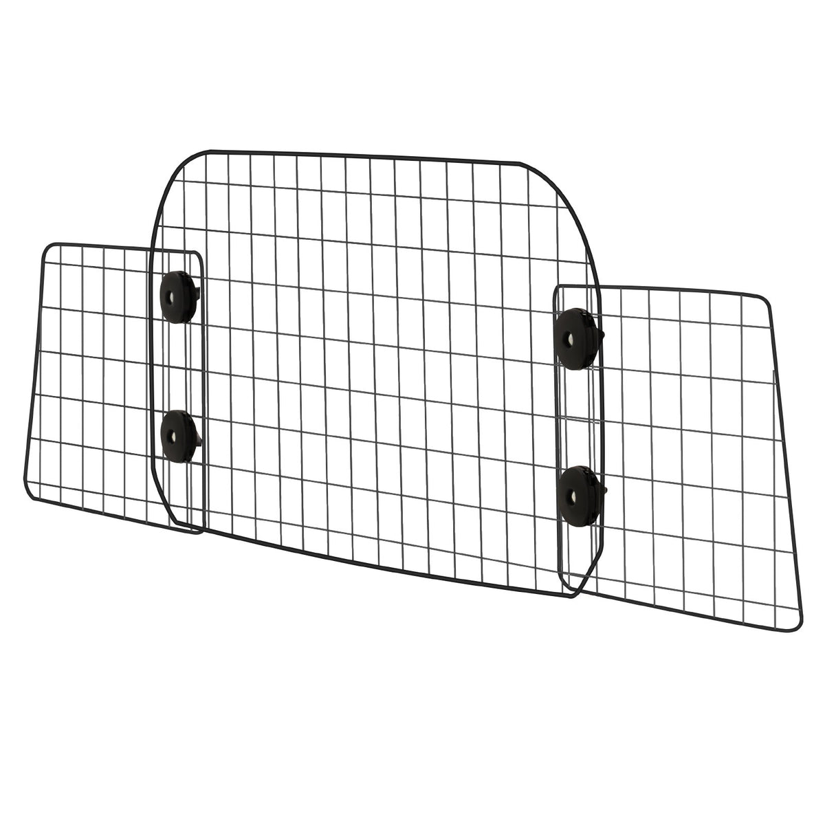 VEVOR Dog Car Barrier, 96.5-168.5cm Adjustable Car Divider for Trunk Cargo Area, Universal-Fit Back Seat Heavy-Duty Wire Mesh Dogs Separator Guard Net, Vehicle Pet Barrier for Sedans, Trucks and SUVs