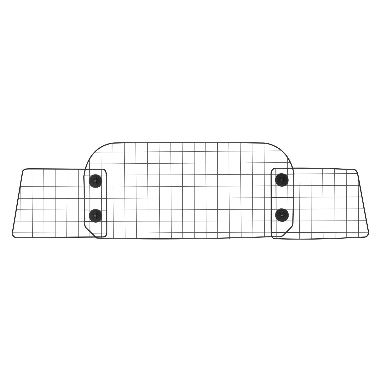 VEVOR Dog Car Barrier, 96.5-168.5cm Adjustable Car Divider for Trunk Cargo Area, Universal-Fit Back Seat Heavy-Duty Wire Mesh Dogs Separator Guard Net, Vehicle Pet Barrier for Sedans, Trucks and SUVs