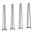 VEVOR Hairpin Table Legs 0.7M, Set of 4 Desk Legs 408.2KG Load Capacity, Hairpin Desk Legs 3 Rods for Desk Chairs Bench Dining End Table, Solid Carbon Steel Heavy Duty Furniture Legs Black