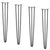 VEVOR Hairpin Table Legs 0.7M, Set of 4 Desk Legs 408.2KG Load Capacity, Hairpin Desk Legs 3 Rods for Desk Chairs Bench Dining End Table, Solid Carbon Steel Heavy Duty Furniture Legs Black