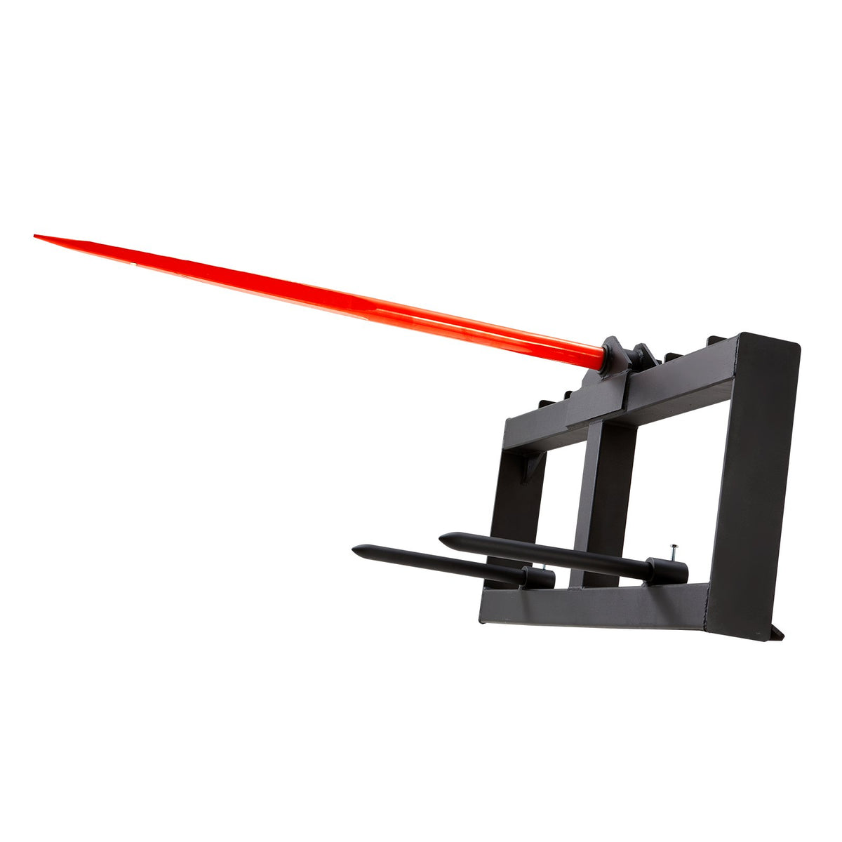 VEVOR 49" Hay Spear, Bale Spears 726kg Loading Capacity, Skid Steer Loader Tractor Attachment with 2pcs 17.5" Stabilizer Spears, Quick Attach Spike Forks