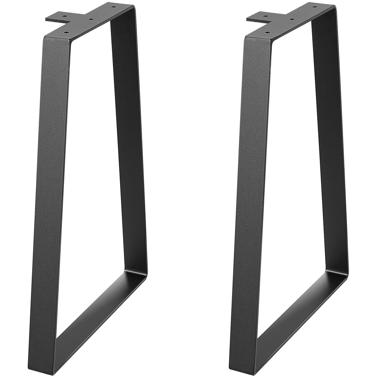 VEVOR 406.4MM Trapezoid Steel Table Legs, Replacement Furniture Legs Set of 2 for DIY Coffee Tables, Modern Desks, Bench, Night Stands, Sofa, Max Load 181.4KG Heavy Duty, Quick Instalation Legs Black