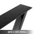 VEVOR Metal Table Legs Set of 2 Dining Table Legs Black Desk Legs, 28 Height 20 Width Heavy Duty Bench Legs Zig Zag Style Coffee Table Legs Base Modern DIY Steel Table Legs
