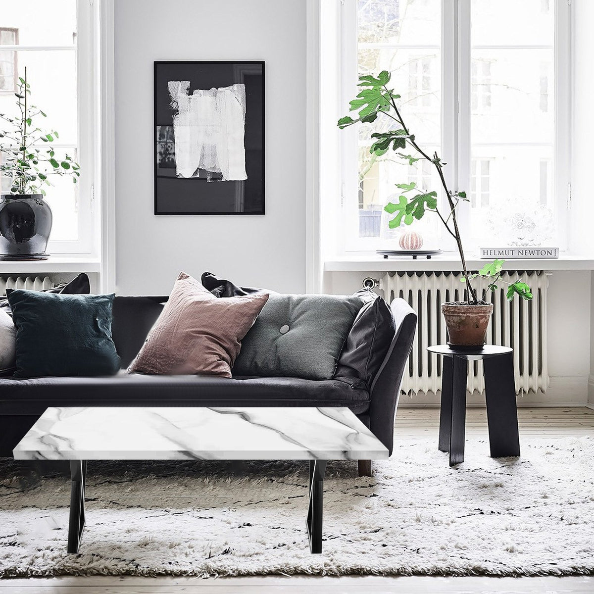 VEVOR Metal Table Legs Set of 2 Dining Table Legs Black Desk Legs, 28 Height 20 Width Heavy Duty Bench Legs Zig Zag Style Coffee Table Legs Base Modern DIY Steel Table Legs