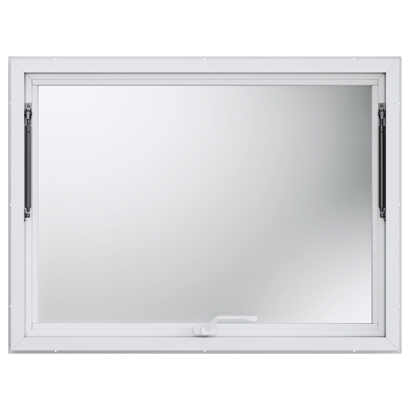 Concession Window for Food Truck, 48"x36" Aluminum Alloy Food Truck Service Window, Up to 85 Degrees Stand Serving Window with Awning Door & Drag Hook,  for Food Trucks Concession Trailers