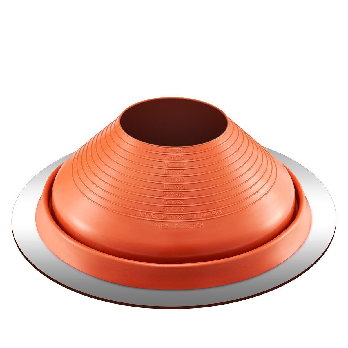 VEVOR Metal Roof Pipe Flashing Boot Fits 254-483 mm Pipe High Temp Red Silicone