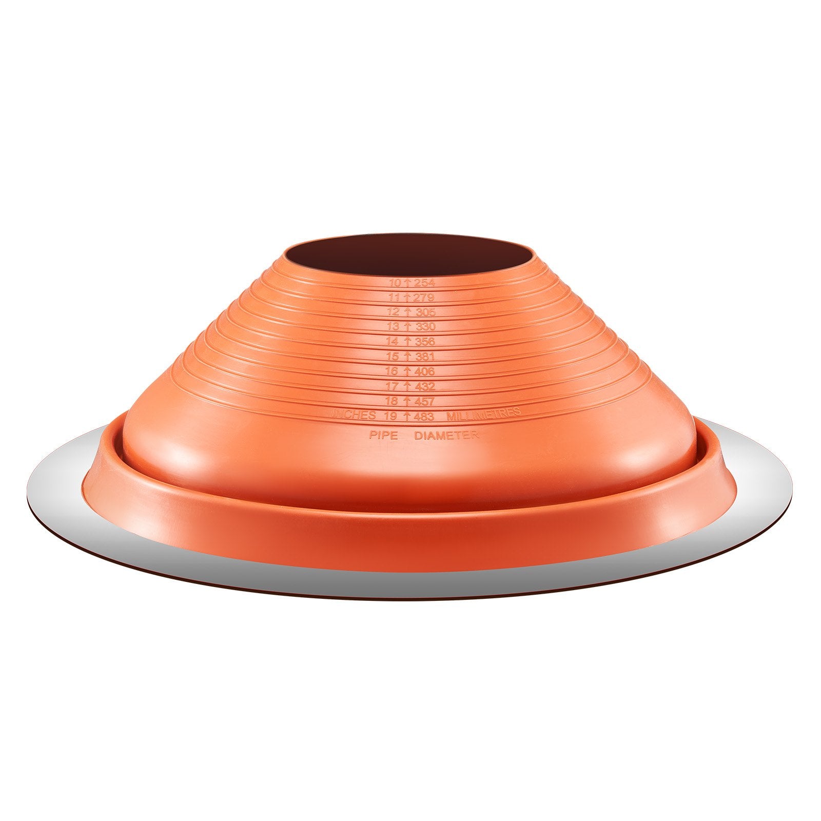 VEVOR Metal Roof Pipe Flashing Boot Fits 254-483 mm Pipe High Temp Red Silicone