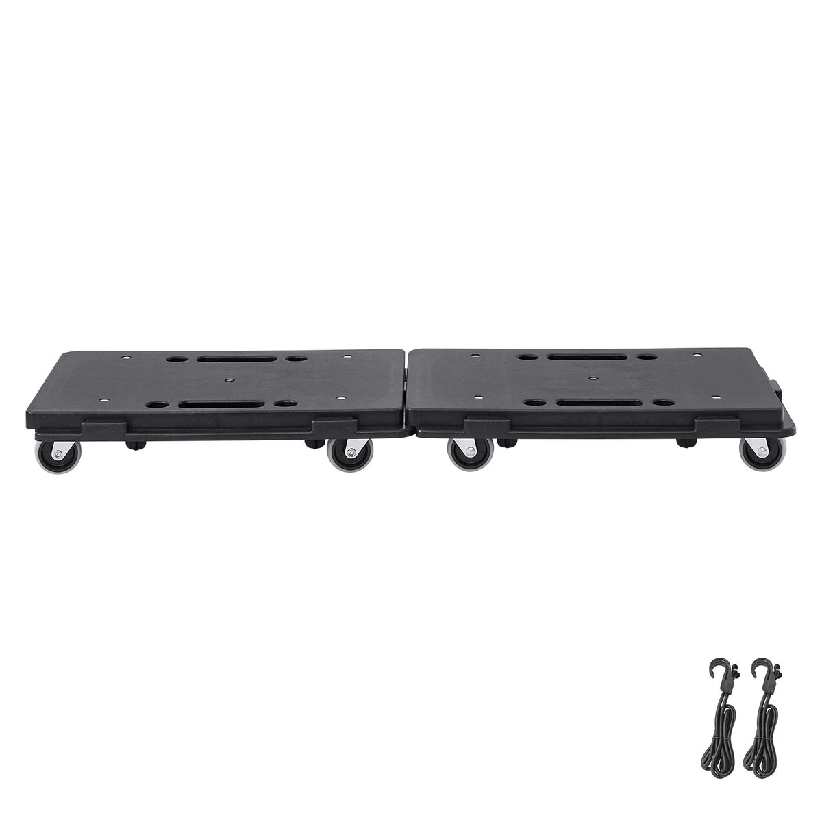 VEVOR Furniture Dolly, 500 lbs Capacity Each Count, Furniture Mover with Wheels, Portable Moving Rollers 4 Wheels Heavy Duty, Small Flat Dolly Cart with Interlocking for Heavy Furniture, 2 Pack, Black