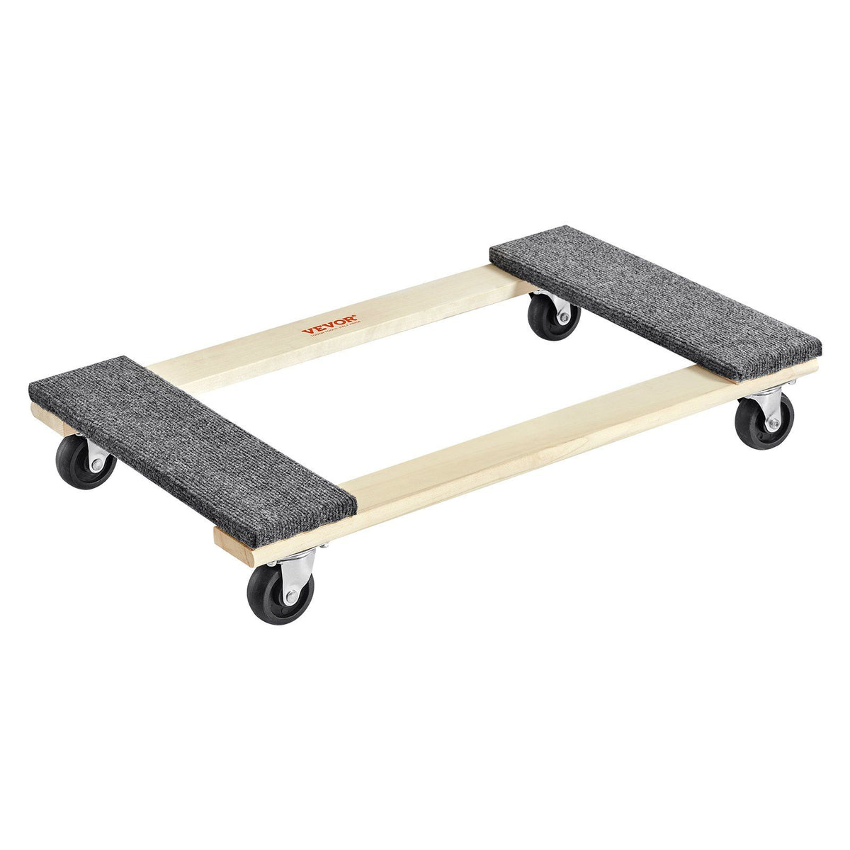 Furniture Dolly, 454kg Load Capacity, 457.2x762mm, 4x76mm PP Swivel Casters, Heavy Duty Hardwood Furniture Moving Dolly, Mover's Dolly, Moving Cart with Wheels for Heavy Furniture Home Cleaning