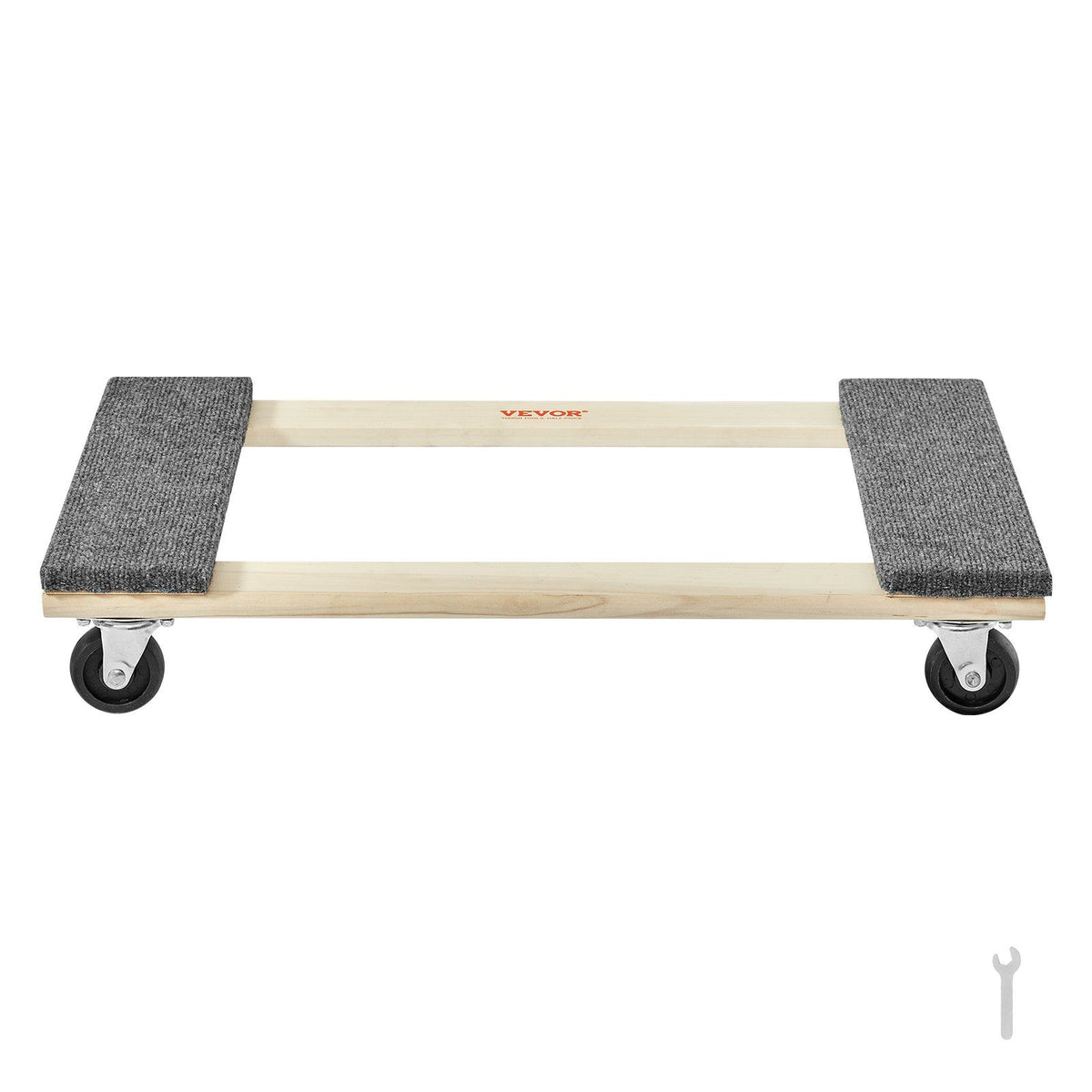 Furniture Dolly, 454kg Load Capacity, 457.2x762mm, 4x76mm PP Swivel Casters, Heavy Duty Hardwood Furniture Moving Dolly, Mover's Dolly, Moving Cart with Wheels for Heavy Furniture Home Cleaning