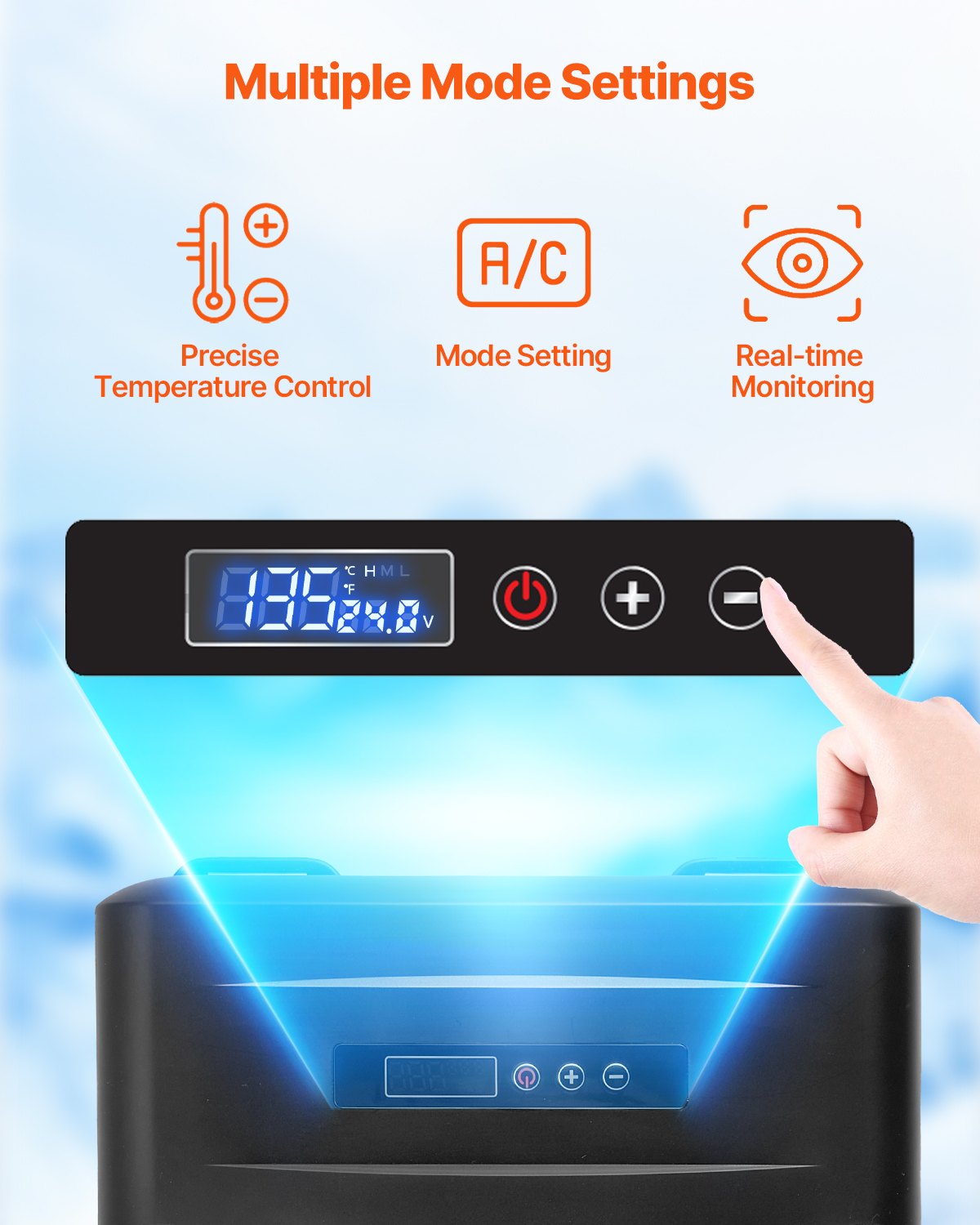 VEVOR Portable Car Refrigerator Freezer Compressor 15L Single Zone for Car Home