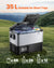 VEVOR Portable Car Refrigerator Freezer Compressor 35L Dual Zone for Car Home