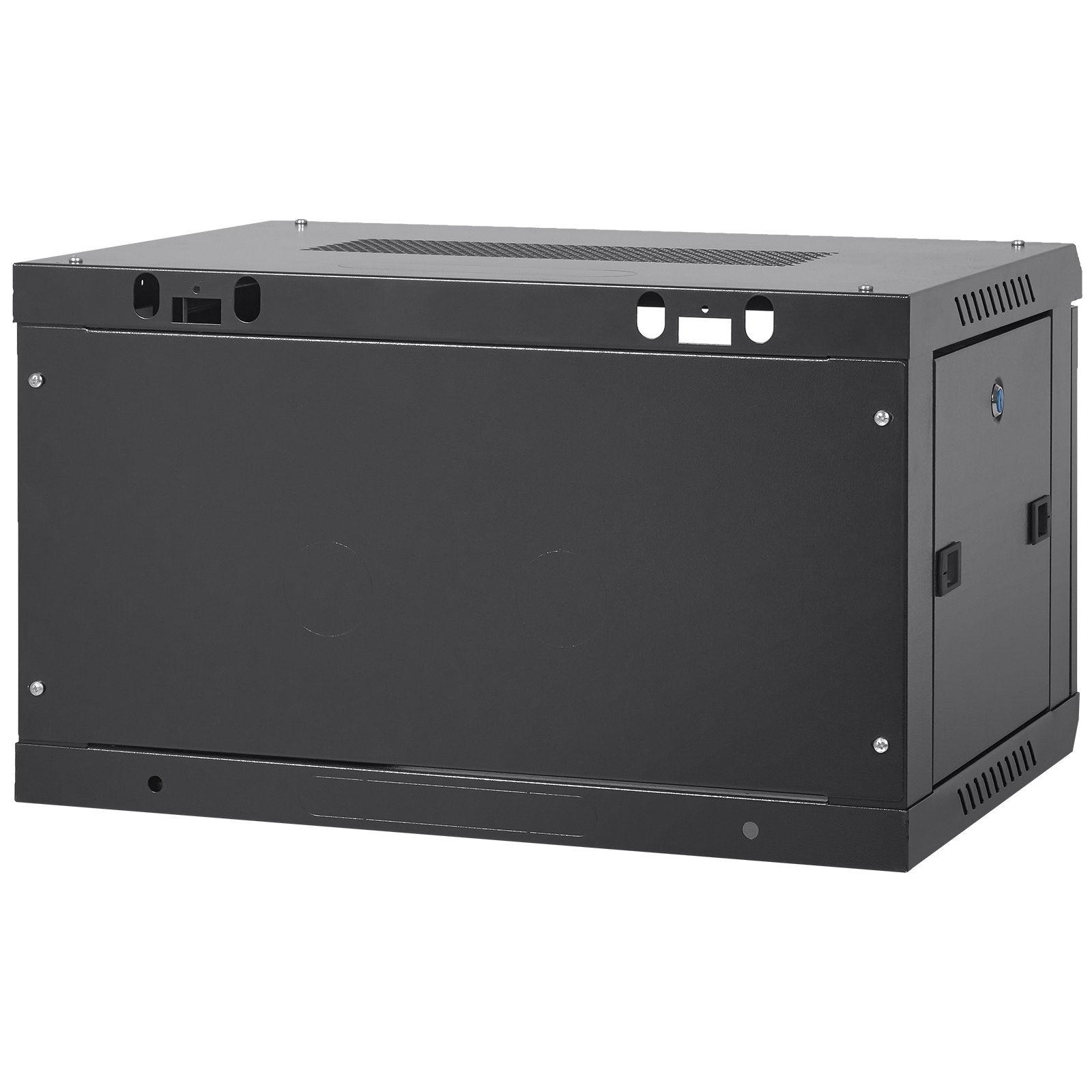VEVOR 6U Wall Mount Network Server Cabinet, 15.5'' Deep, Server Rack Cabinet Enclosure, 200 lbs Max. Ground-mounted Load Capacity, with Locking Glass Door Side Panels, for IT Equipment, A/V Devices