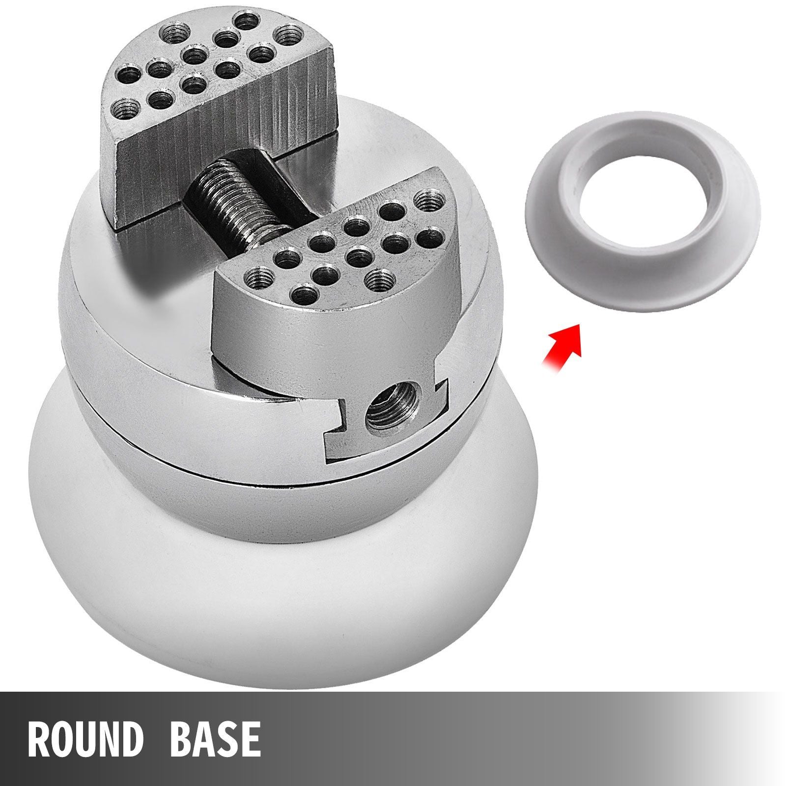 Ball Vise, 3" Engraving Setting Tool, 360° Rotation Engraving Block Vise, 30 PCS Attachment Jewelry Engraving Block Tools Standard Block for Gemstone Inlay and Small-Scale Engraving