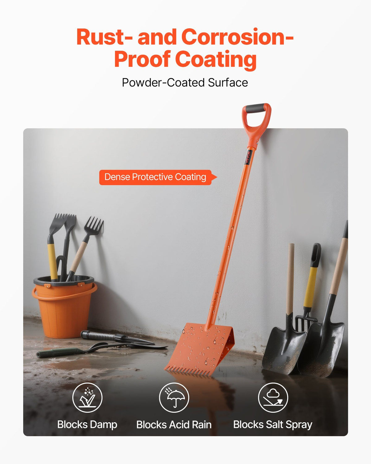 Shingle Shovel 2 Pack, D-Grip Handle Shingle Roof Ripper, High Hardness 45# Steel & Lightweight Easy Tearing Off Roofing & Nails Tool, ideal for Commercial and Residential Use,Orange