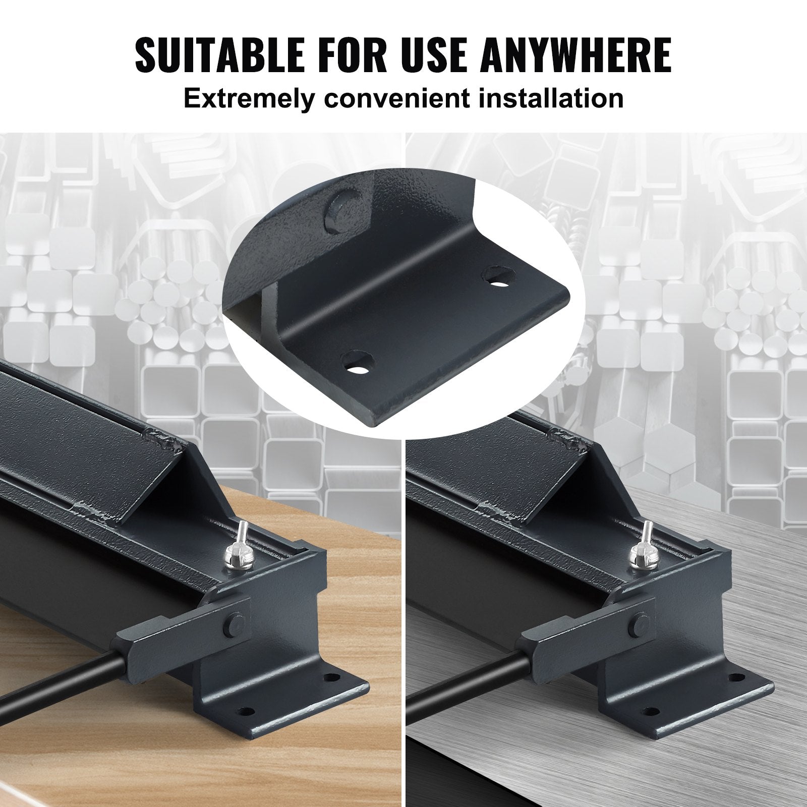 VEVOR Box and Pan Brake, 910 ± 10 mm, 0-130 Degrees Sheet Metal Bending Brake, Portable Mini Metal Bender with 20 Gauge Low Carbon Steel 14 Gauge Aluminum Capacity Power Handle, for Metal Bending