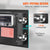 VEVOR Safe, 0.5 Cubic Feet Home Safe, Steel Security Safe with Digital Keypad and 2 Keys, Wall-Mounted Cabinet Safe Protect Cash, Gold, Jewelry, Documents for Home, Hotel, 350 x 250 x 250 mm