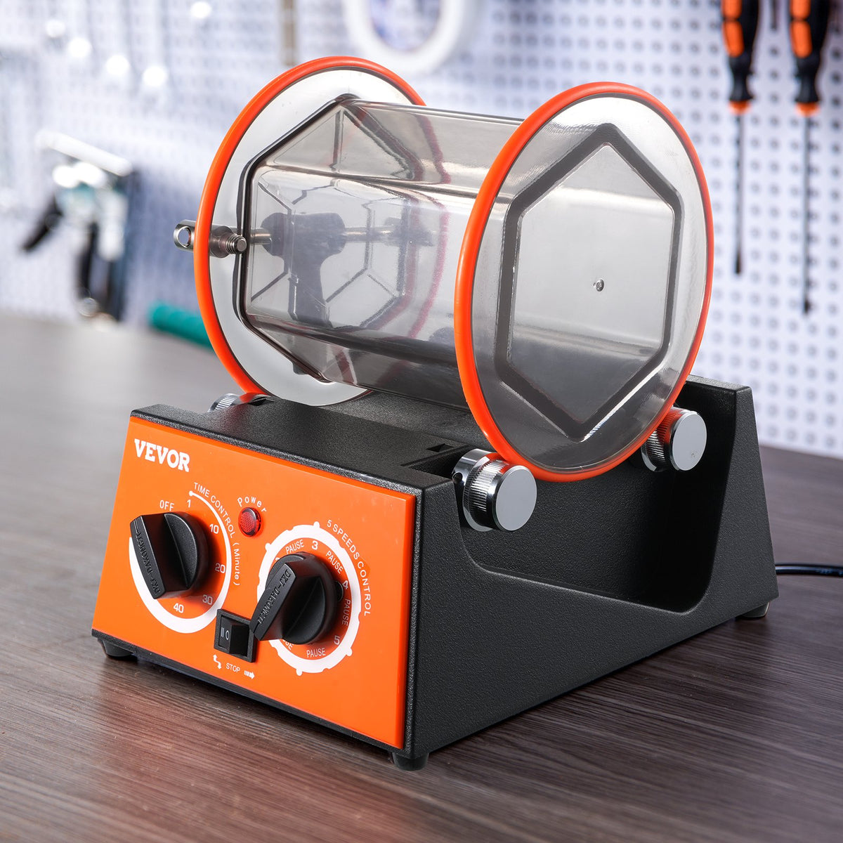 VEVOR 3kg Rotary Tumbler Surface Polisher Jewelry Polish Finish Machine Gem DIY