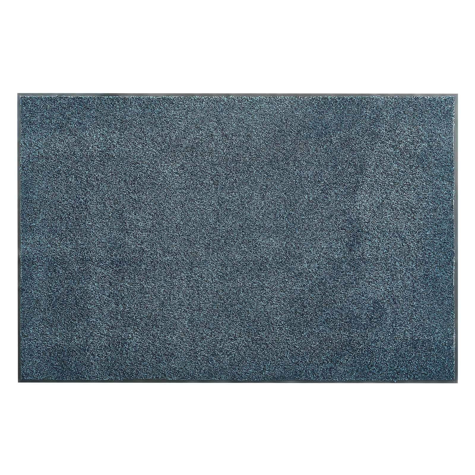 Front Door Mat, 1829 x 1219 mm Commercial Floor Mat for Indoor and Outdoor, Industrial Entrance Carpet with PVC Backing, Heavy Duty Washable Entry Rug for Hallway, Balcony, Garage, Slate Blue