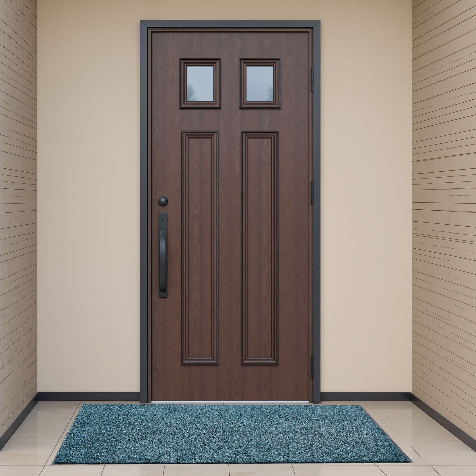 Front Door Mat, 1829 x 1219 mm Commercial Floor Mat for Indoor and Outdoor, Industrial Entrance Carpet with PVC Backing, Heavy Duty Washable Entry Rug for Hallway, Balcony, Garage, Slate Blue