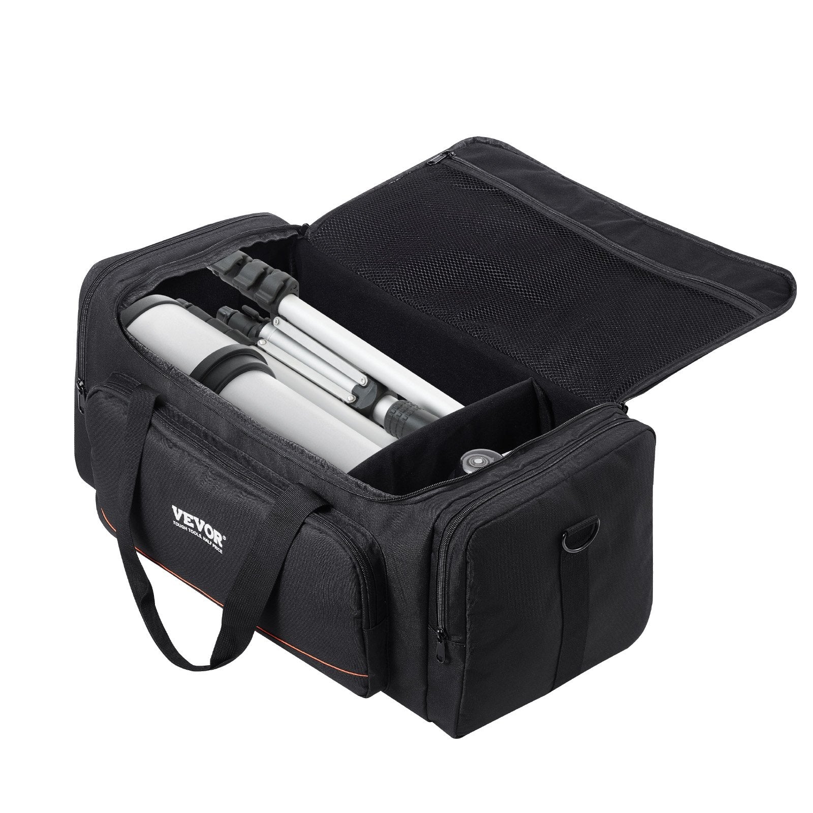 VEVOR Telescope Case, 560 mm, Telescope Storage Bag with Fixed Buckles, Multi-Pocket & Detachable Divider for Telescope, Shock-Absorbent Telescope Carrying Case to Easily Secure Optical Tube & Tripod