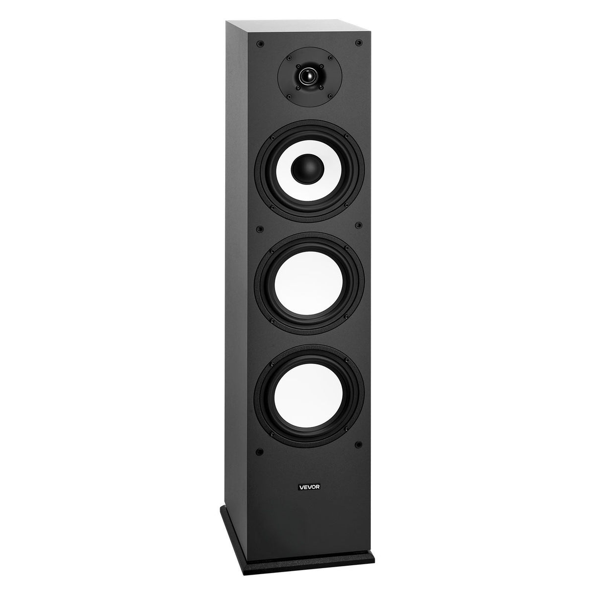 Floorstanding Speaker, 2-Way, Floor-Standing Tower Speaker with 25.4 mm Tweeter, 165.1 mm Woofer, 200W Peak Power, 70Hz–20kHz Frequency Response, Durable MDF Enclosure, for Home Audio, Single