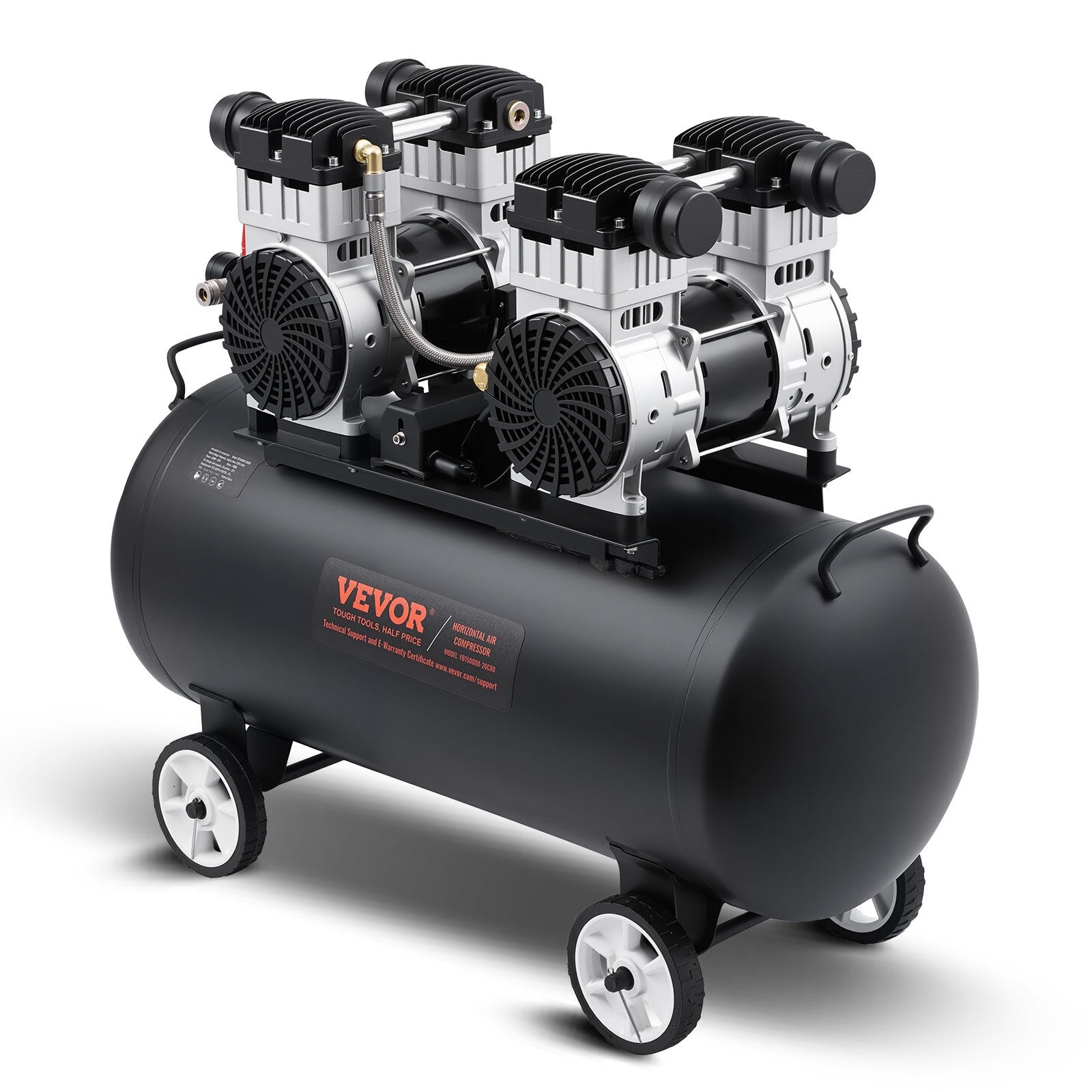 VEVOR Air Compressor Compact Portable Oil Free Compressor 75L 90 PSI