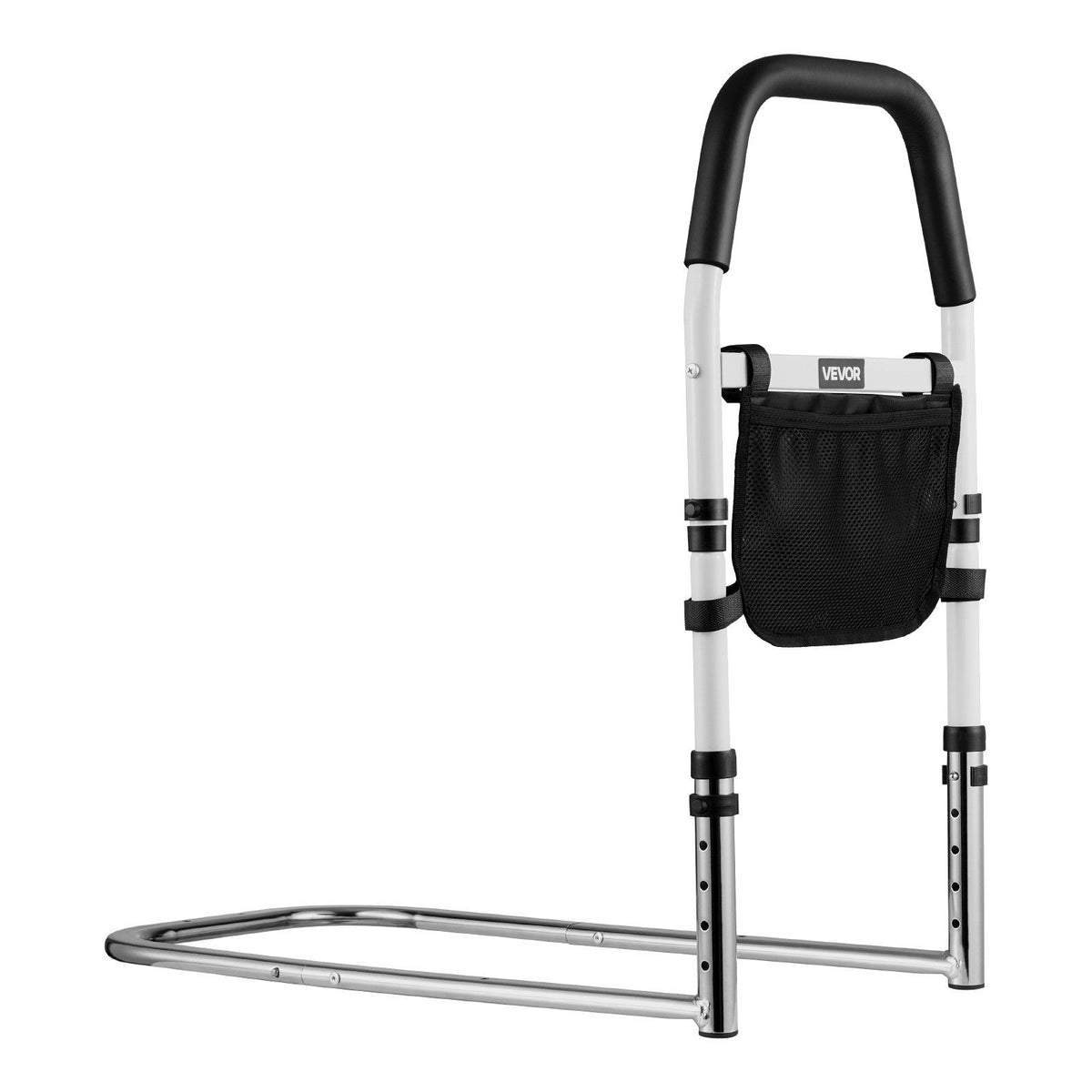 Bed Rail for Elderly, Bedside Assist Rails with PU Handrail, Adjustable Height Pipe Bedside Cane, High-Strength Carbon Steel Bed Bars for Seniors &amp; Patients, Fits King, Queen, Full, Twin