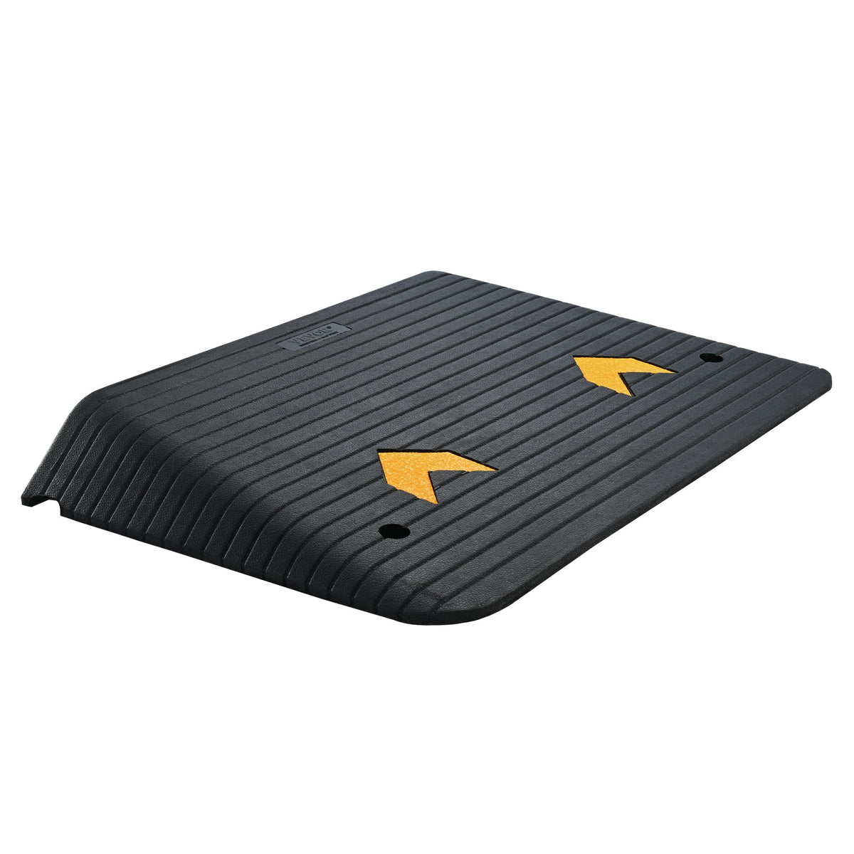 VEVOR Upgraded Rubber Threshold Ramp, 10.2 cm Rise Door Ramp with 1 Channel, Natural Rubber Car Ramp with Non-Slip Textured Surface, 15 tons Load Capacity Curb Ramp for Wheelchair and Scooter