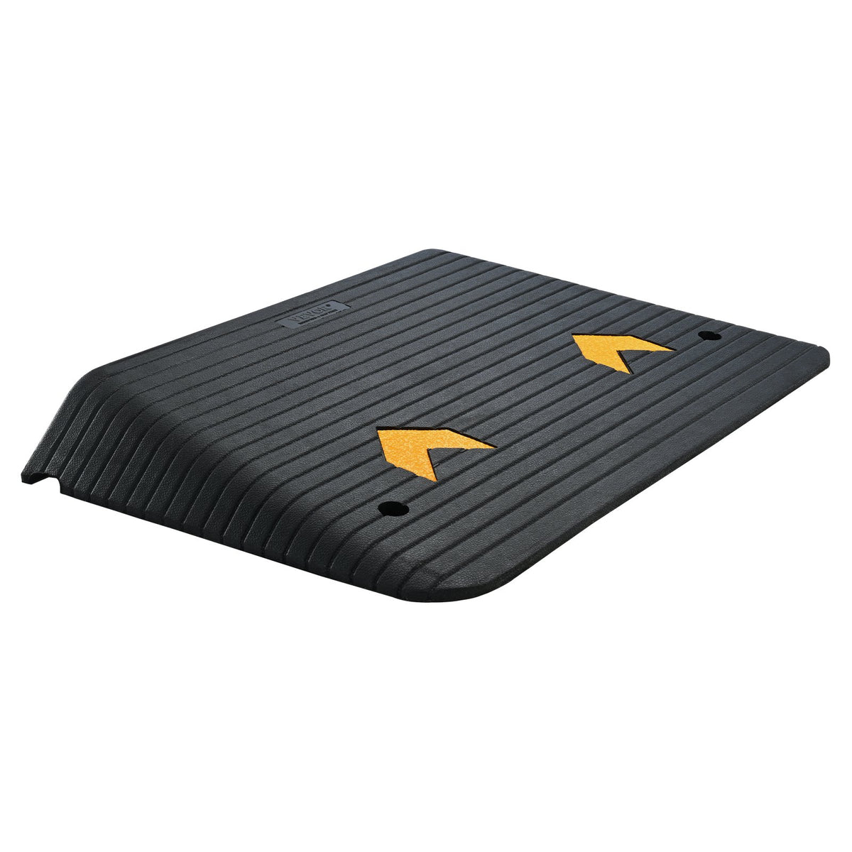 VEVOR Upgraded Rubber Threshold Ramp, 10.2 cm Rise Door Ramp with 1 Channel, Natural Rubber Car Ramp with Non-Slip Textured Surface, 15 tons Load Capacity Curb Ramp for Wheelchair and Scooter