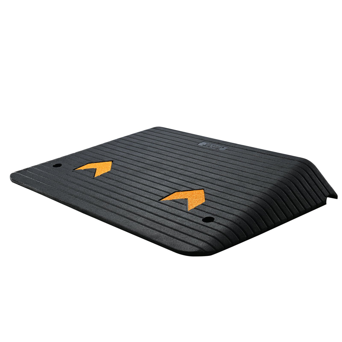 VEVOR Upgraded Rubber Threshold Ramp, 10.2 cm Rise Door Ramp with 1 Channel, Natural Rubber Car Ramp with Non-Slip Textured Surface, 15 tons Load Capacity Curb Ramp for Wheelchair and Scooter