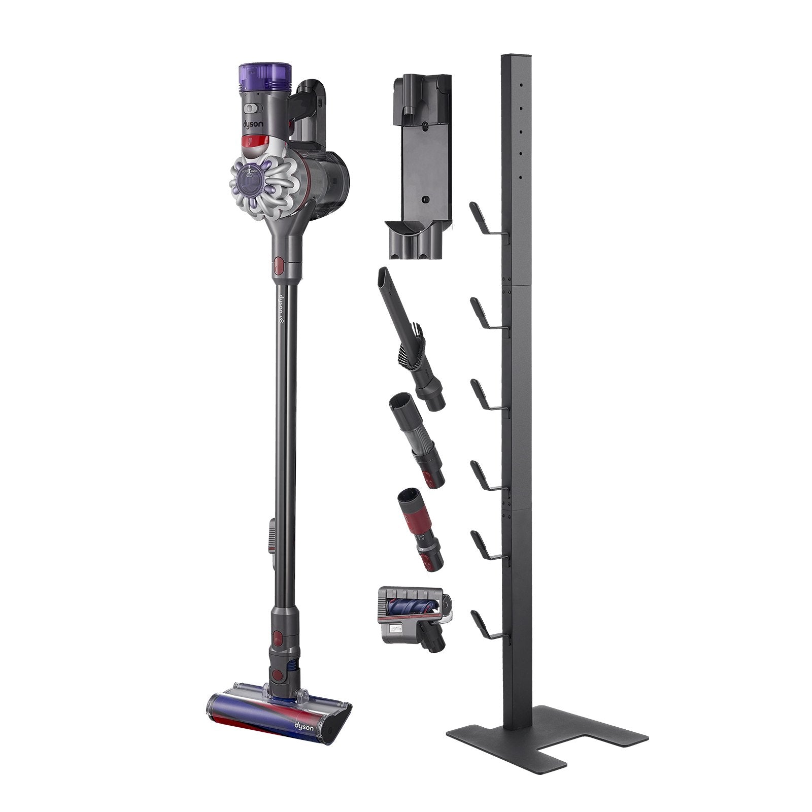 VEVOR Vacuum Stand for Dyson Multi-Models Storage Bracket Holder with 6 Hooks