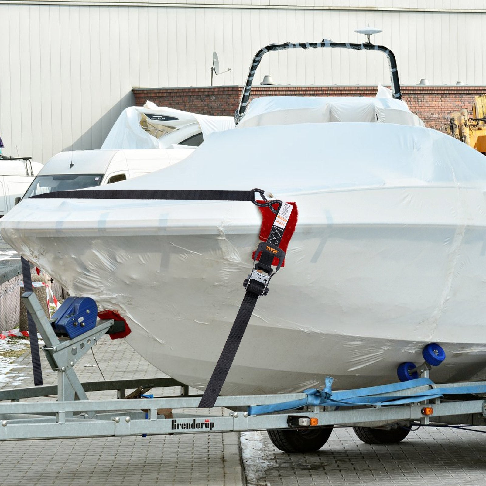 VEVOR 4 Pack Ratchet Tie Down Straps 5208 lbs 1.6