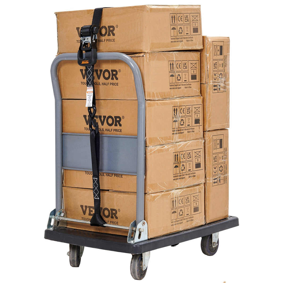 VEVOR 4 Pack Ratchet Tie Down Straps 5208 lbs 1.6