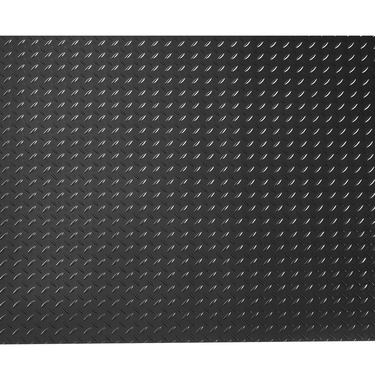 Garage Floor Roll, 1.22 x 6.1 m Garage Flooring Mat, 3 mm Thickened Rubber Diamond Plate Floor Protector Mat, Non-Slip, Wear-resist, Waterproof, Easy to Clean for Warehouse, Gyms, Trailer, Black