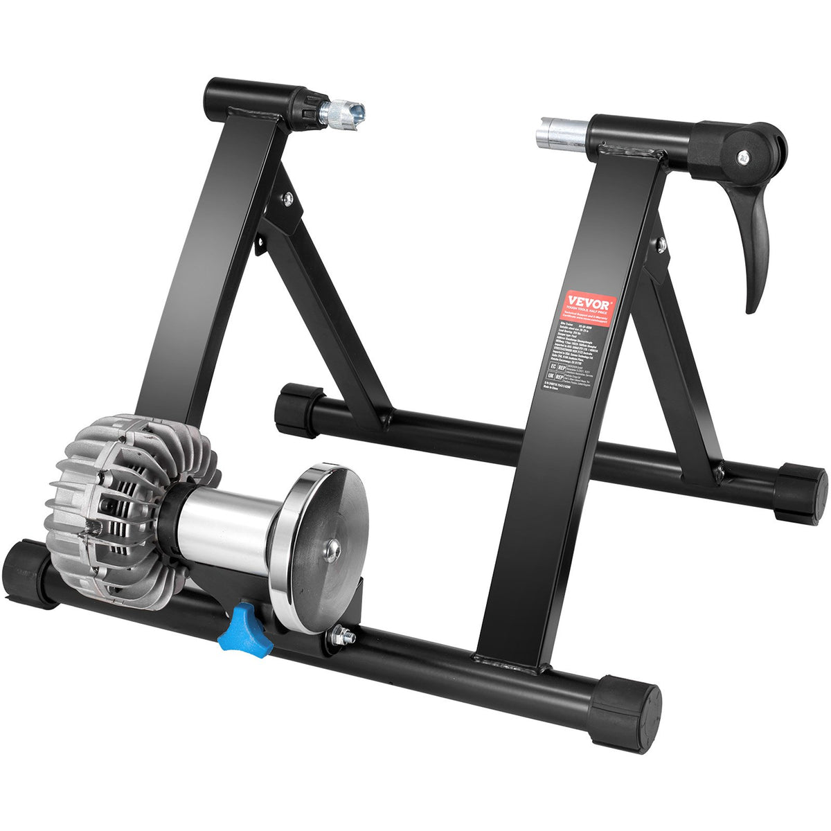 VEVOR Bike Trainer Stand, Fluid Stationary Bike Stand for 26"-29" Wheels, Noise Reduction Fluid Flywheel, Portable Cycling Stand for Indoor Riding Exercise, with Quick-Release Lever &amp; Front Wheel Rise