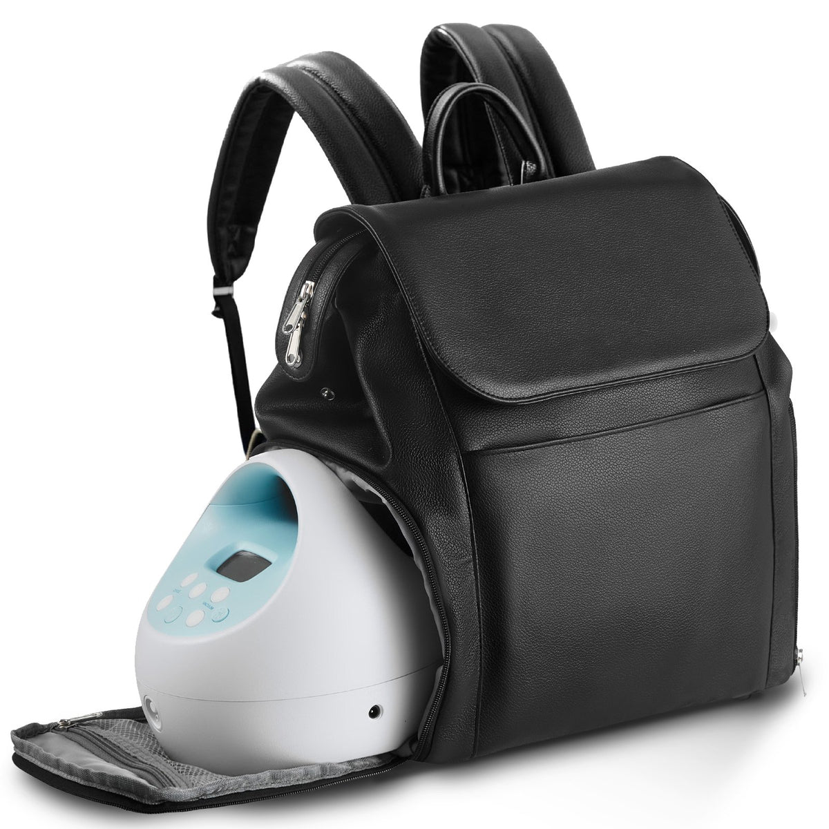 VEVOR Breast Pump Backpack, Breast Feeding Bag with Ice Pack, Fits for S1/S2, Pumping Accessories &amp; Breastmilk Storage, Portable Pump Carrying Case for Work, Travel and Family Use, Black