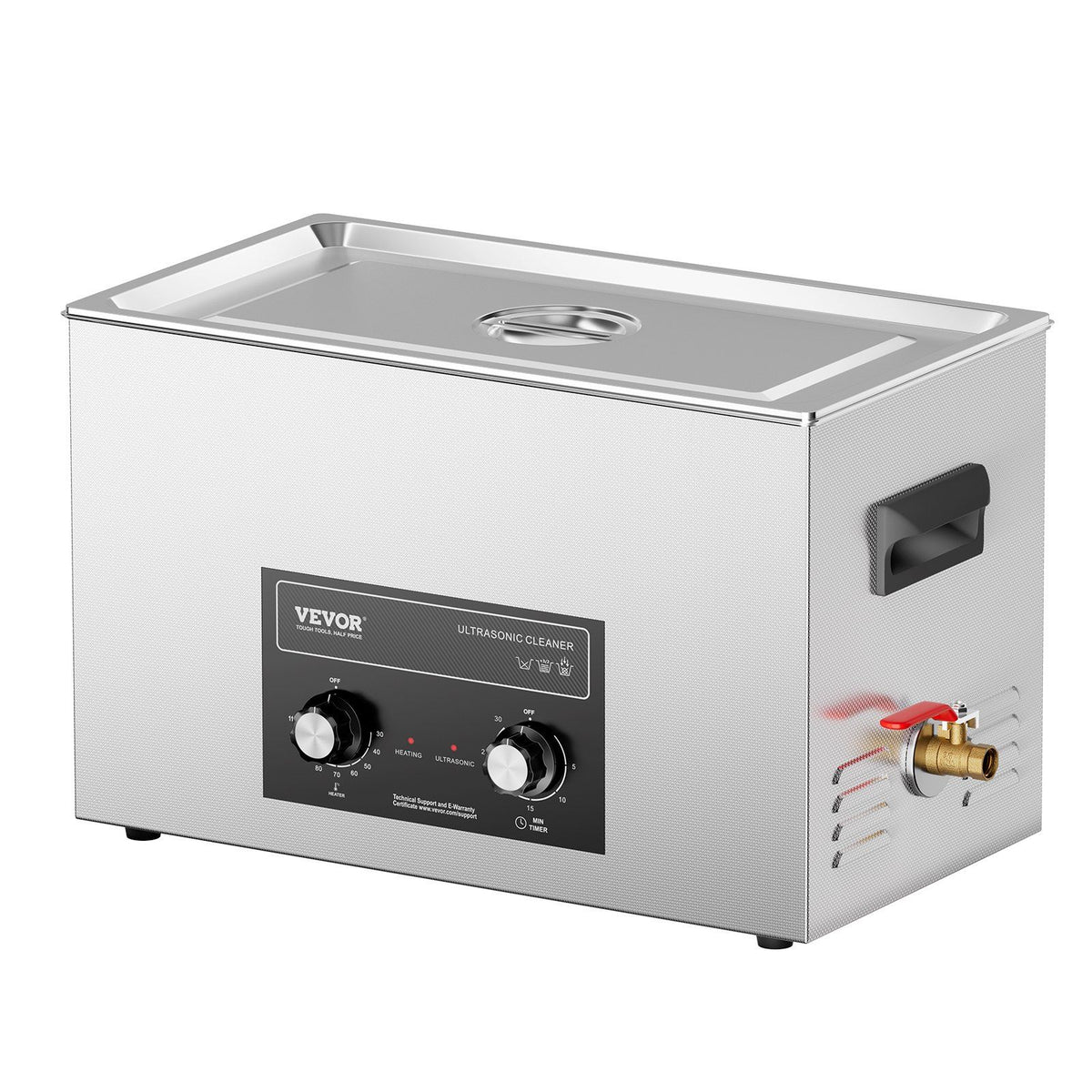 30L Ultrasonic Cleaner with Heater Timer &amp; Basket, Professional Digital Sonic Cavitation Machine, 360W Cleaning Machine for Lab Tools, Metal Parts, Carburetor, Brass, Auto Parts, Engine Parts