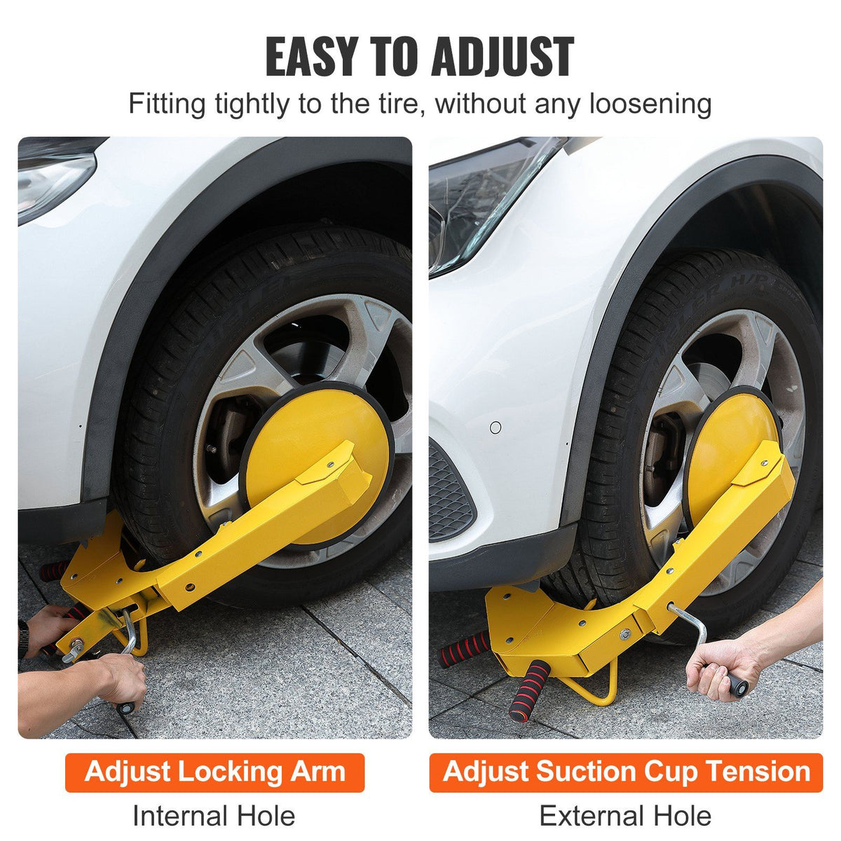 Wheel Lock Clamp, 2-Pack Trailer Wheel Lock, Heavy-Duty Anti Theft Tire Lock, Adjustable Tire Boot Lock Tire Claw, Trailer Wheel Locks for RV Trailers, Cars, Trucks, SUVs