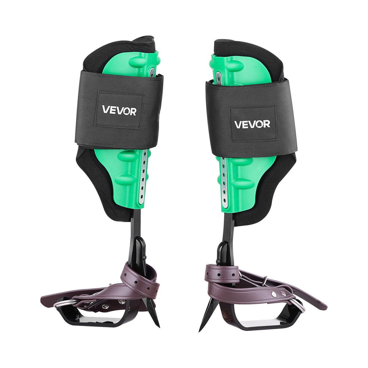 Tree Climbing Spikes Set, Height-Adjustable Tree Climbing Gear with Straps &amp; Spike Protectors, 159 kg Load Capacity, Heavy Duty Steel Climb Spurs Arborist Equipment for Fruit Picking Hunting