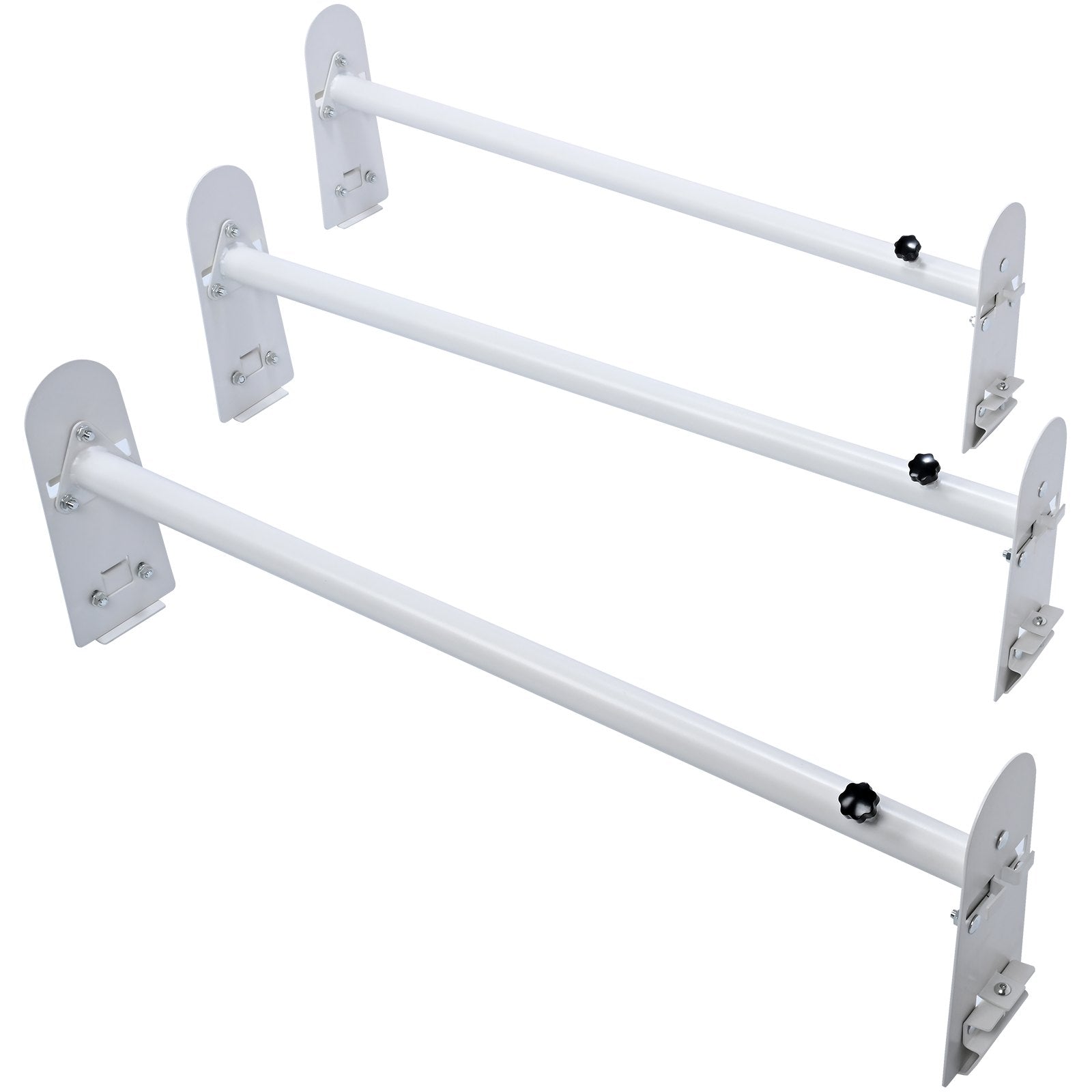 VEVOR Van Roof Ladder Rack, 3 Bars Alloy Steel Roof Racks, 750 LBS Capacity Rain-Gutter Roof Rack, Adjustable Length 40.2" to 74.8", Van Ladder Rack Compatible with Chevrolet Express, GMC Savana, etc