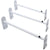 VEVOR Van Roof Ladder Rack, 3 Bars Alloy Steel Roof Racks, 750 LBS Capacity Rain-Gutter Roof Rack, Adjustable Length 40.2" to 74.8", Van Ladder Rack Compatible with Chevrolet Express, GMC Savana, etc